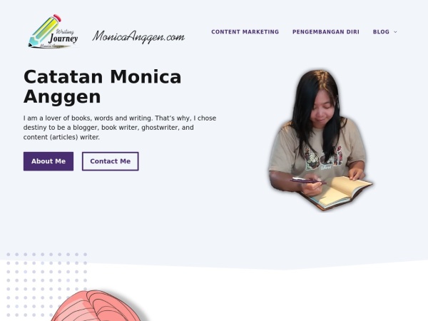 monicaanggen.com website screenshot Monica Anggen - Home
