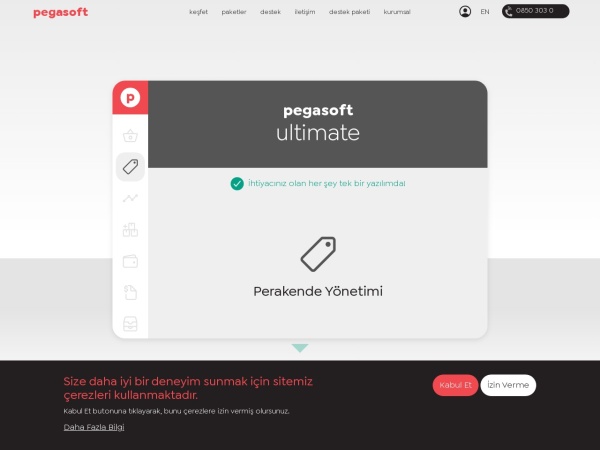 pegasoft.com.tr website Скриншот Ultimate İş Yönetimi | Pegasoft