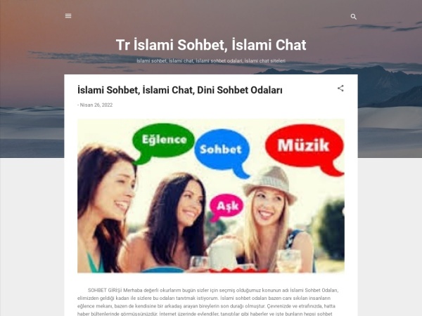 trislamisohbet.blogspot.com website Скриншот Tr İslami Sohbet, İslami Chat