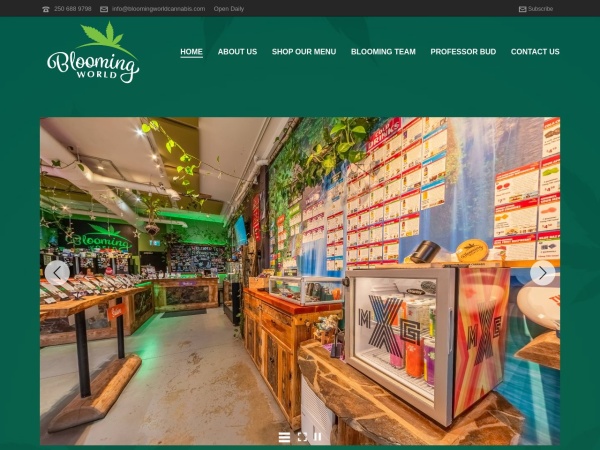 Screenshot of bloomingworldcannabis.com