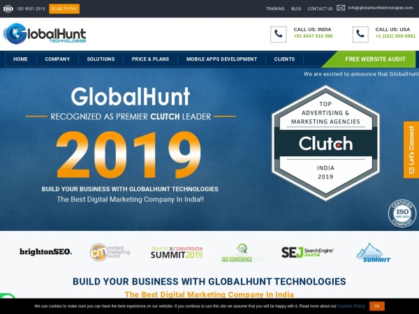 Screenshot of globalhunttechnologies.com