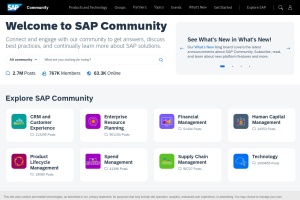 Screenshot of scn.sap.com