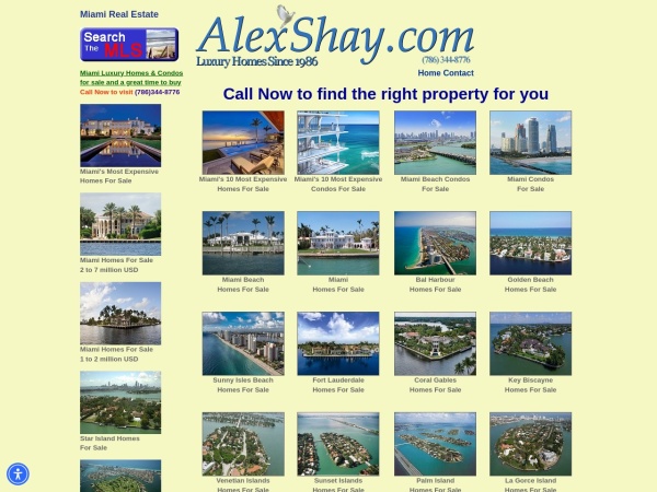 Screenshot of www.alexshay.com