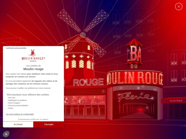 Screenshot of www.moulinrouge.fr