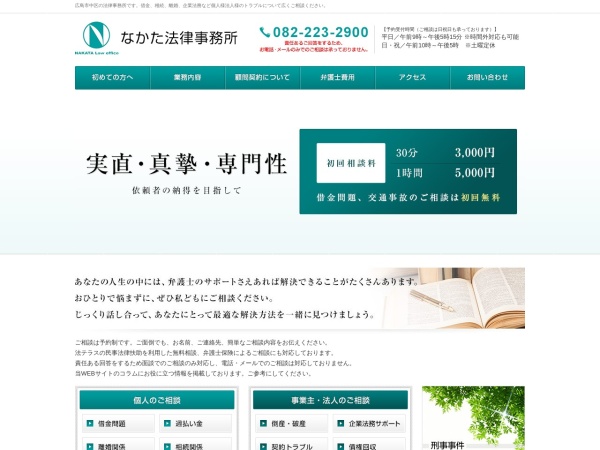 Screenshot of www.nakata-law.com