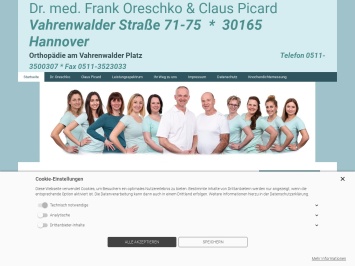 Screenshot von www.orthopaedie-hannover-vahrenwalder-platz.de