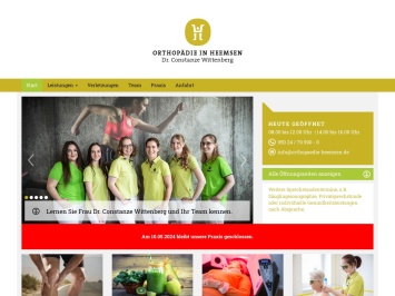 Screenshot von www.orthopaedie-heemsen.de