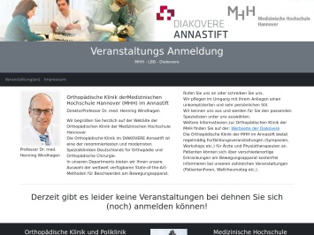 Screenshot von www.orthopaedie-mhh.de