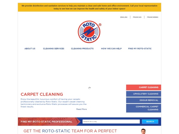 Screenshot of www.rotostatic.com