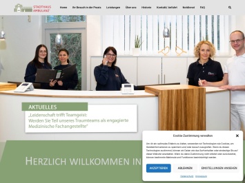 Screenshot von www.stadthaus-ambulanz.de