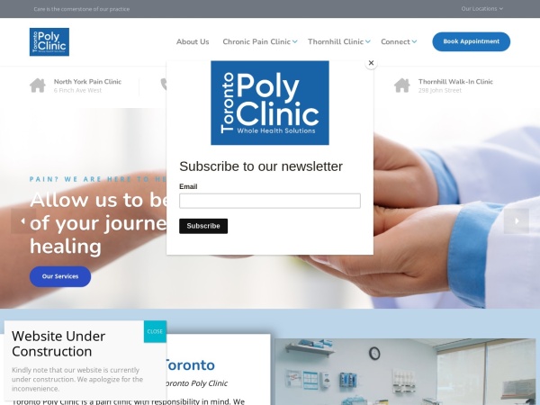 Screenshot of www.torontopolyclinic.com