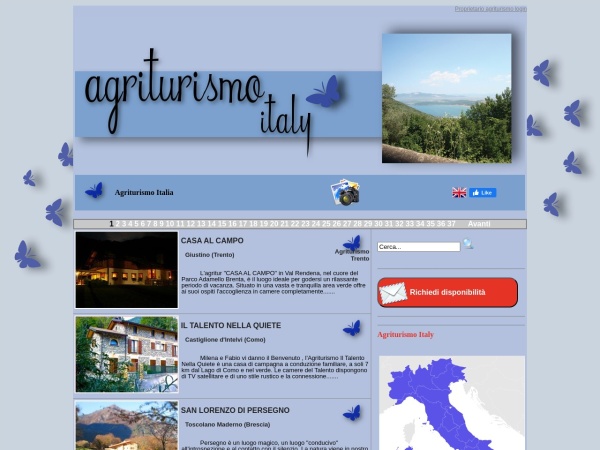 agriturismo-italy.it website ekran görüntüsü Agriturismo  Italia. Il sito dei migliori agriturismi della provincia di Italia