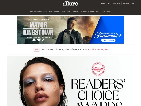 allure.com website screenshot Allure - Beauty Tips, Trends & Product Reviews | Allure