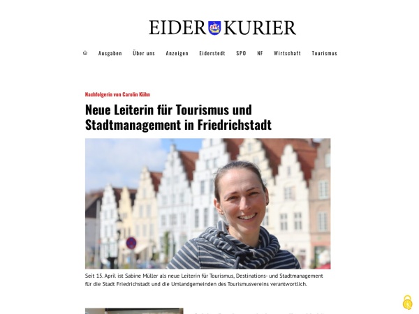 amtskurier.de website immagine dello schermo Eider-Kurier - Informationen für Eiderstedt
