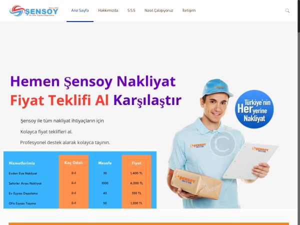 anadoluyakasinakliyat.com website ekran görüntüsü Anadolu Yakası Evden Eve Nakliyat - En İyi 10'da Şensoy Nakliyat