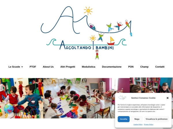 ascoltandoibambini.it website Bildschirmfoto Ascoltando i Bambini Scuola Primaria e per l'infanzia Pollena Trocchia Napoli