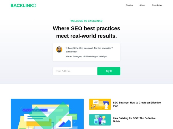backlinko.com website Bildschirmfoto SEO Training and Link Building Strategies – Backlinko