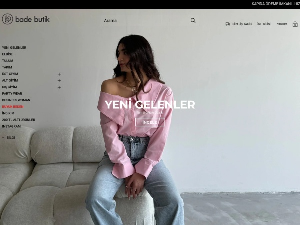 badebutik.com website captura de tela Kadın Giyim ve Modanın Adresi - Bade Butik