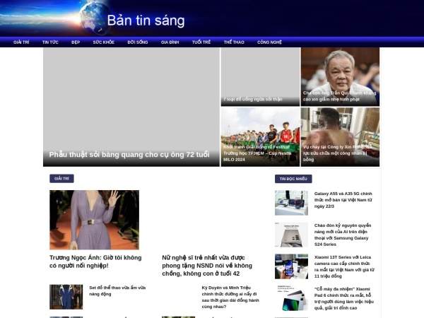 bantinsang.net website screenshot Bản tin buổi sáng - Đọc Báo Online - Tin tức cập nhật 24h