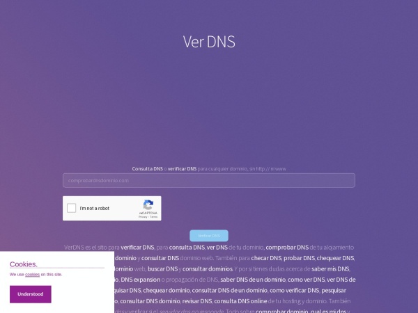 batallasgraficas.com website screenshot Ver DNS Verificar DNS Comprobar Dominio : Comprobar DNS Propagacion VerDNS Consulta DNS cual es mi d