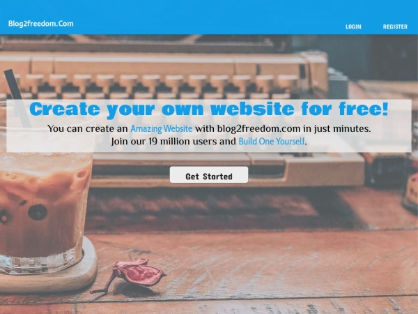 blog2freedom.com website captura de pantalla Free website builder | Create a free website easily