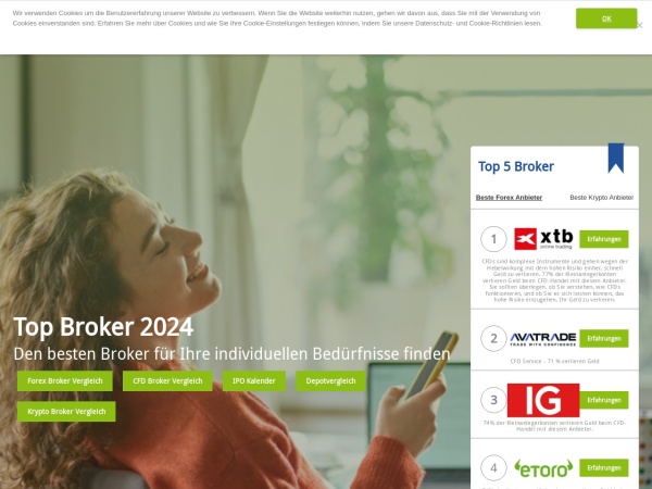 brokerdeal.de website skärmdump BrokerDeal 2022 » Den idealen Broker finden & beim Traden sparen!