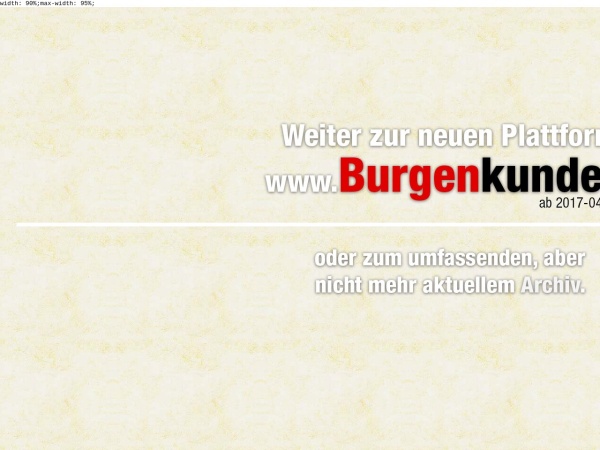 burgenkunde.at website screenshot Burgenkunde Österreich Startseite