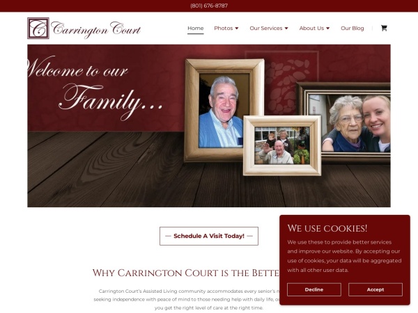 carringtoncourtal.com website ekran görüntüsü Carrington Court - Assisted Living, Memory Care