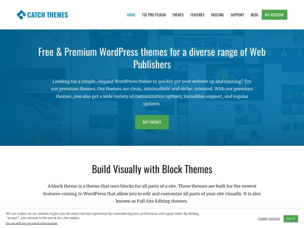 catchthemes.com website skærmbillede Free and Premium Responsive WordPress Themes | Catch Themes