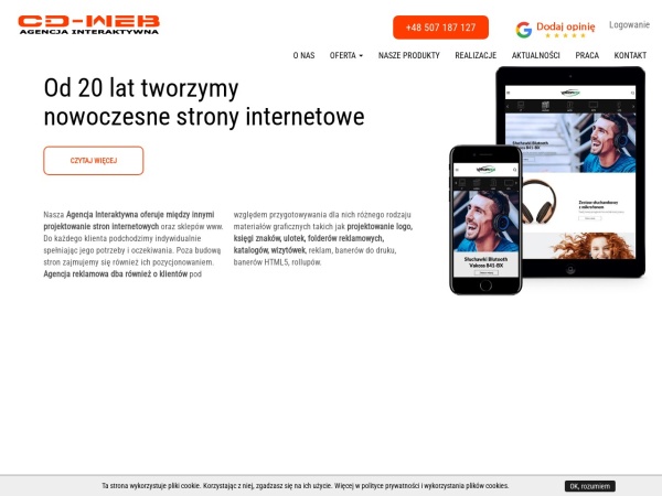 cdweb.pl website screenshot Strony www internetowe Poznań projektowanie stron tworzenie sklepy Agencja interaktywna reklamowa
