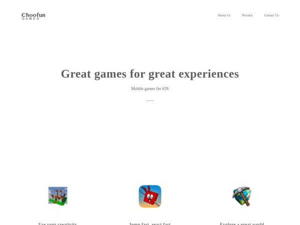 choofun.com website screenshot Choofun Games