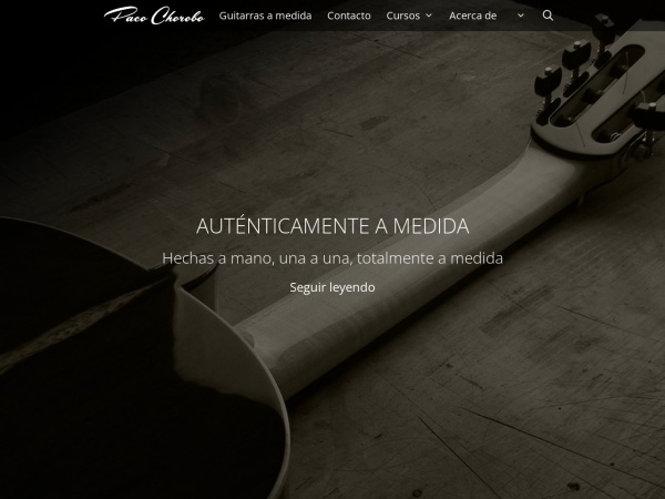 chorobo.com website Скриншот Paco Chorobo Luthier · Guitarras a Medida