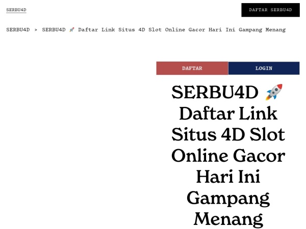 cibaybosengli.com website screenshot SERBU4D : SITUS JUDI ONLINE SLOT PRAGMATIC PLAY