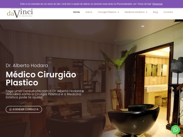 clinicadavinci.com.br website skärmdump Clínica da Vinci