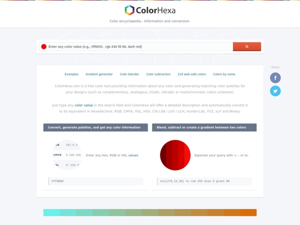 colorhexa.com website skærmbillede Color Hex - ColorHexa.com