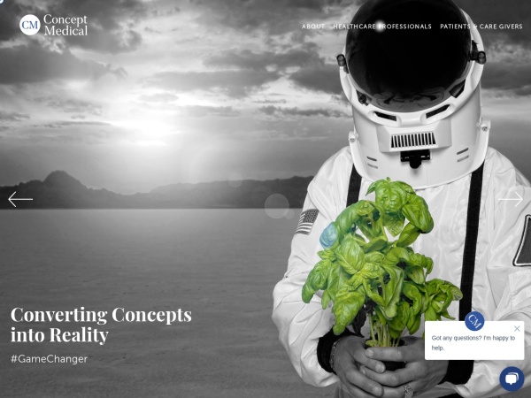 conceptmedicals.com website screenshot Concept Medical: Converting Concepts into Reality