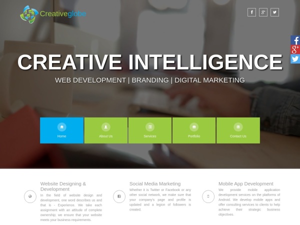creative-globe.com website screenshot Website Designing in Thane, Website Development Companies in Thane