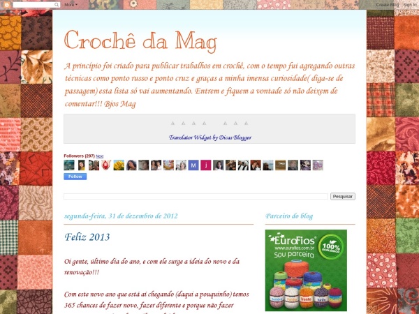 crochedamag.blogspot.com website captura de tela Crochê da Mag