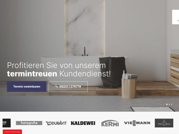 diekmann-heizung.de website kuvakaappaus Heizungs- und Sanitärservice im Raum Herford | Diekmann GmbH