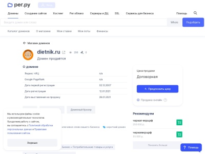 dietnik.ru SEO Bericht