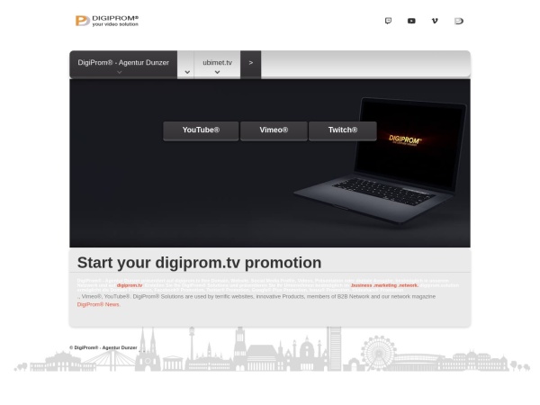 digiprom.tv website ekran görüntüsü Your video promotion on digiprom.tv