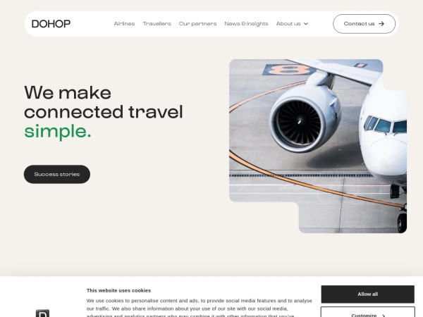 dohop.com website capture d`écran Dohop | Revolutionising travel connectivity