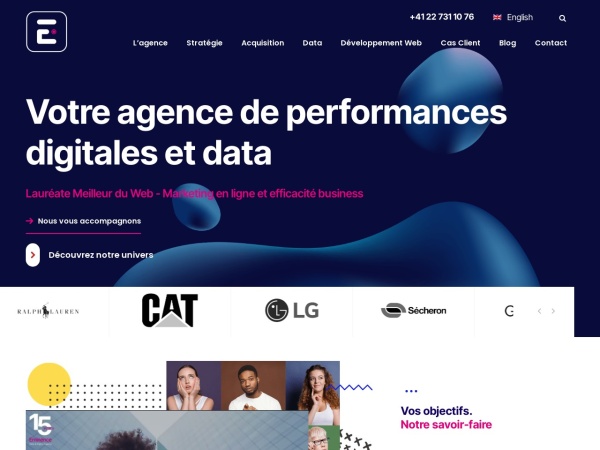 eminence.ch website ekran görüntüsü Agence marketing digital à Genève Suisse - Eminence