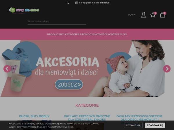 esklep-dla-dzieci.pl website capture d`écran Drewniane zabawki i akcesoria dla niemowląt - sklep dziecięcy online