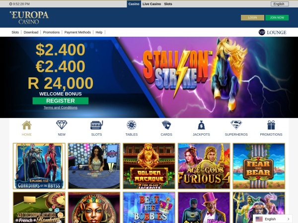 europacasino.net website ekran görüntüsü Europa Casino - Best Online Casino