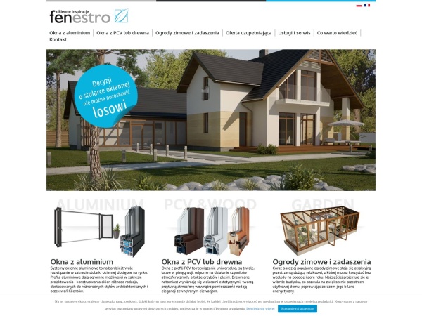 fenestro.pl website skærmbillede Fenestro - ogrody zimowe oranżeria okna aluminiowe