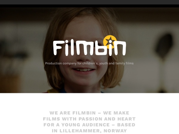 filmbin.no website Скриншот Production company for children´s, youth and family films