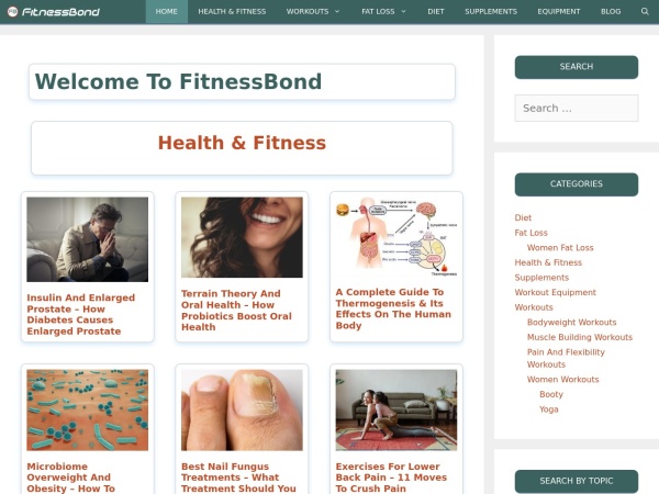 fitnessbond.com website captura de tela Welcome To FitnessBond »