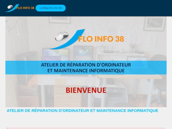 flo-informatique.fr website screenshot Flo Info 38 - Toute réparation pour votre PC