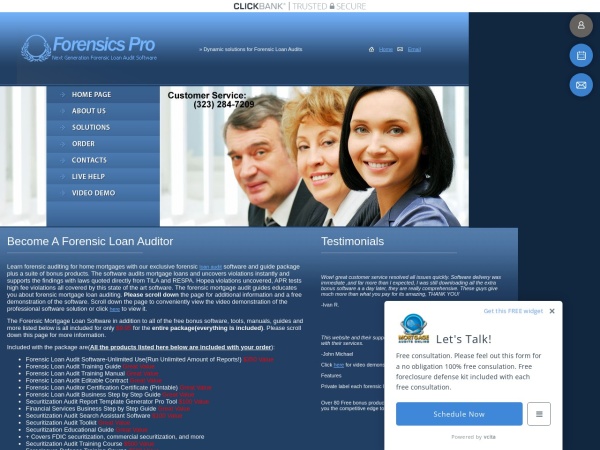 forensicloansoftware.com website Скриншот Forensic Loan Audit - Forensic Loan Audit Software